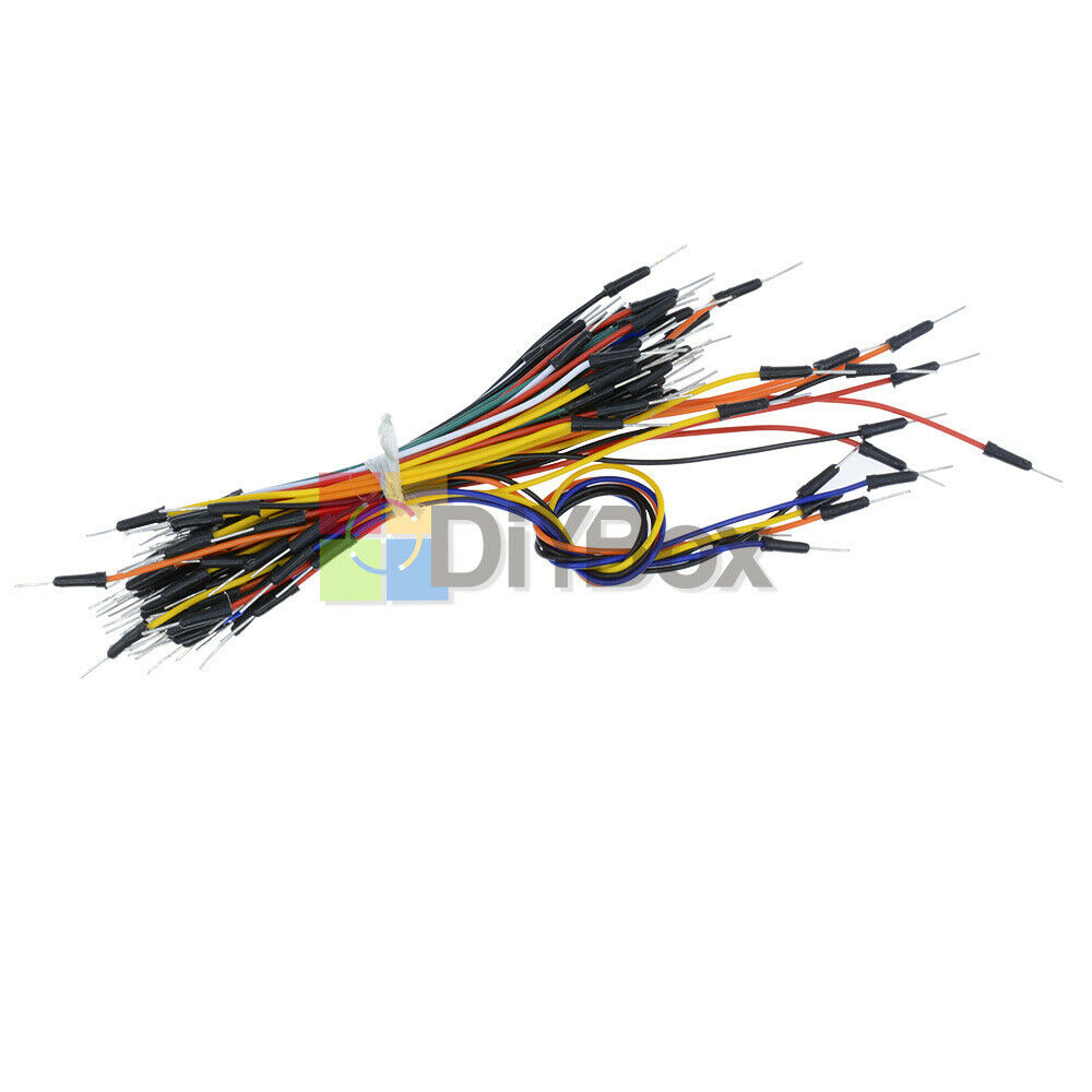 65pcs Male to Male Solderless Flexible Breadboard Jumper Cable Wires Color