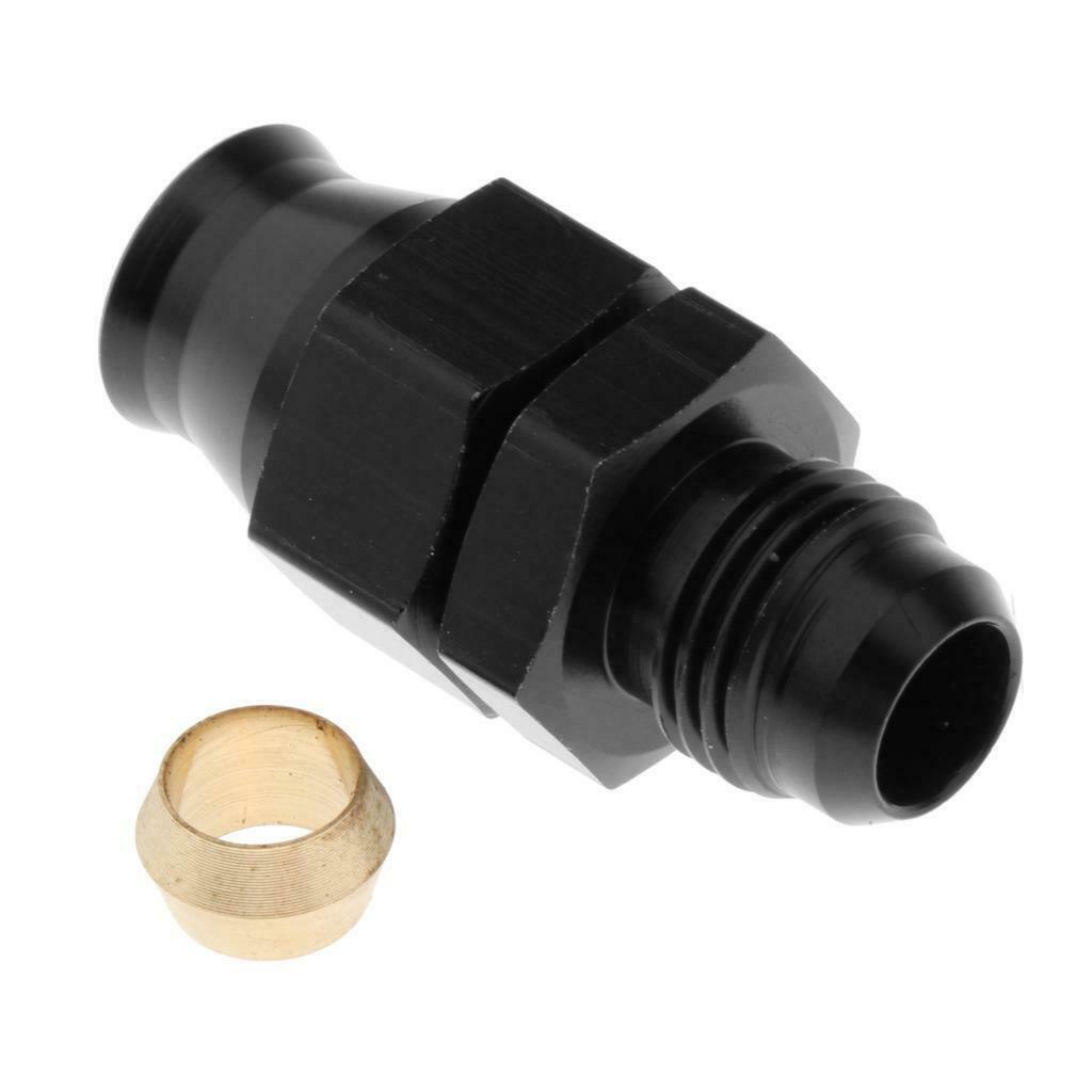 2pcs 6AN AN6 Male to 5/16" 8mm Fuel Hose Line Tube Straight Fitting Adapters