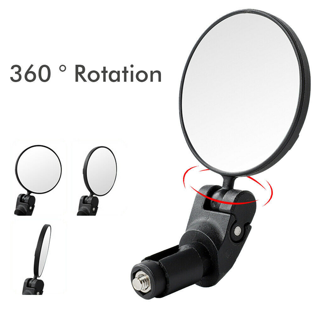 Bike Mirror Adjustable Bike Rear View Mirror Foldable Convex Rearview Mirror