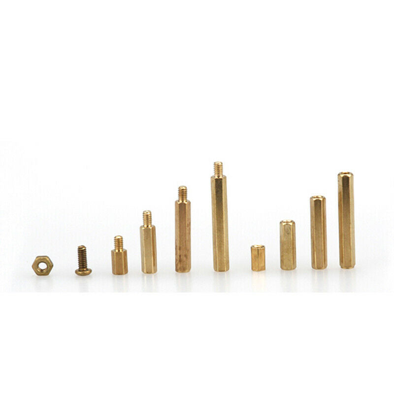 320PCS Hexagon Copper Column Copper Nail I Column Hollow Column Bolt M2 Nuts Box