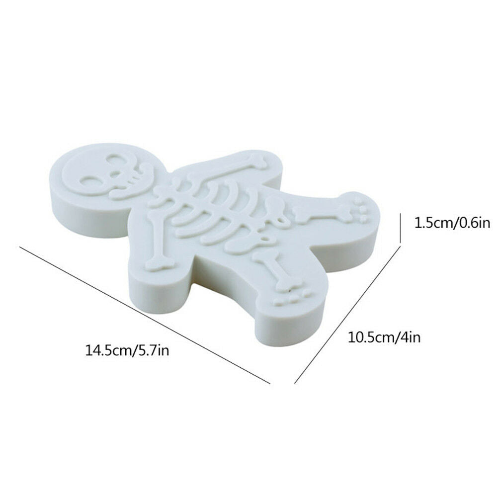 Christmas Gingerbread Man Cookie Cutter and Stampers Skeleton Baking Mould Tools