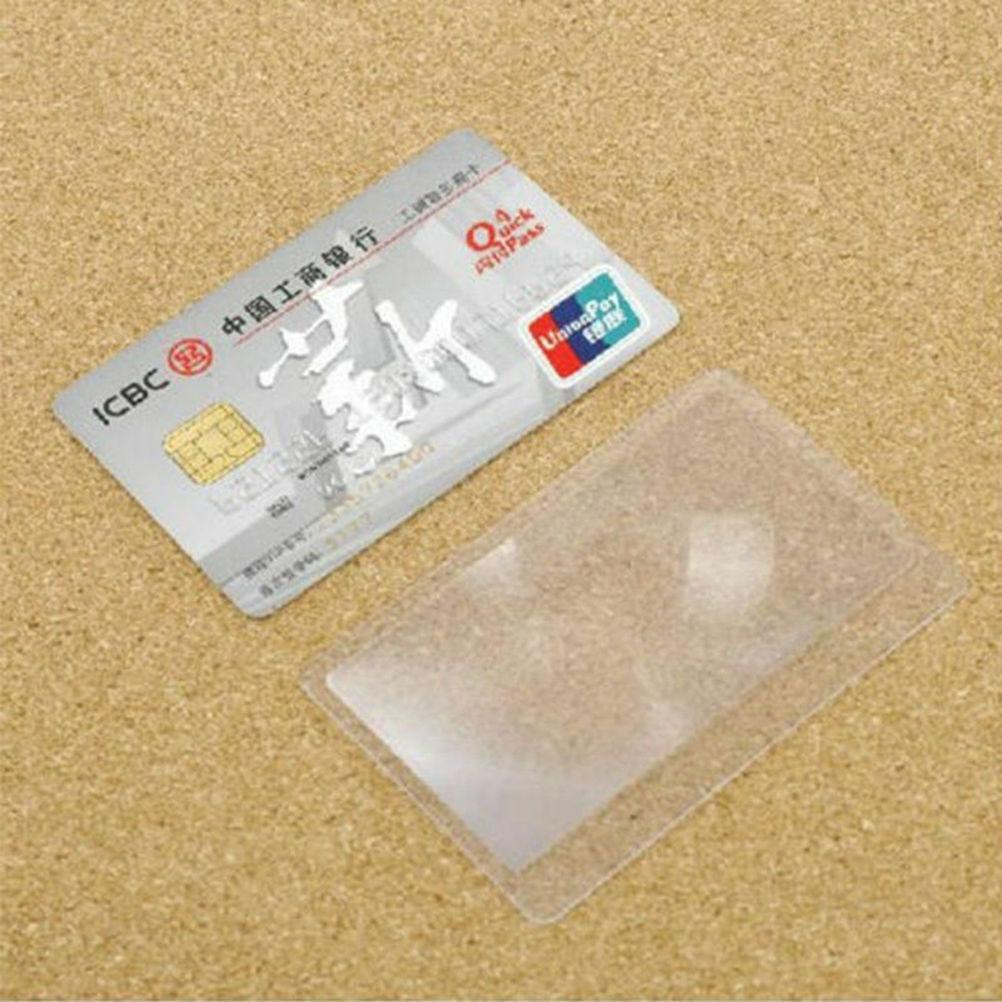 5pcs Credit Card Size 3*Magnifier Reading Magnifying Glass Pocket Magnifie.l8