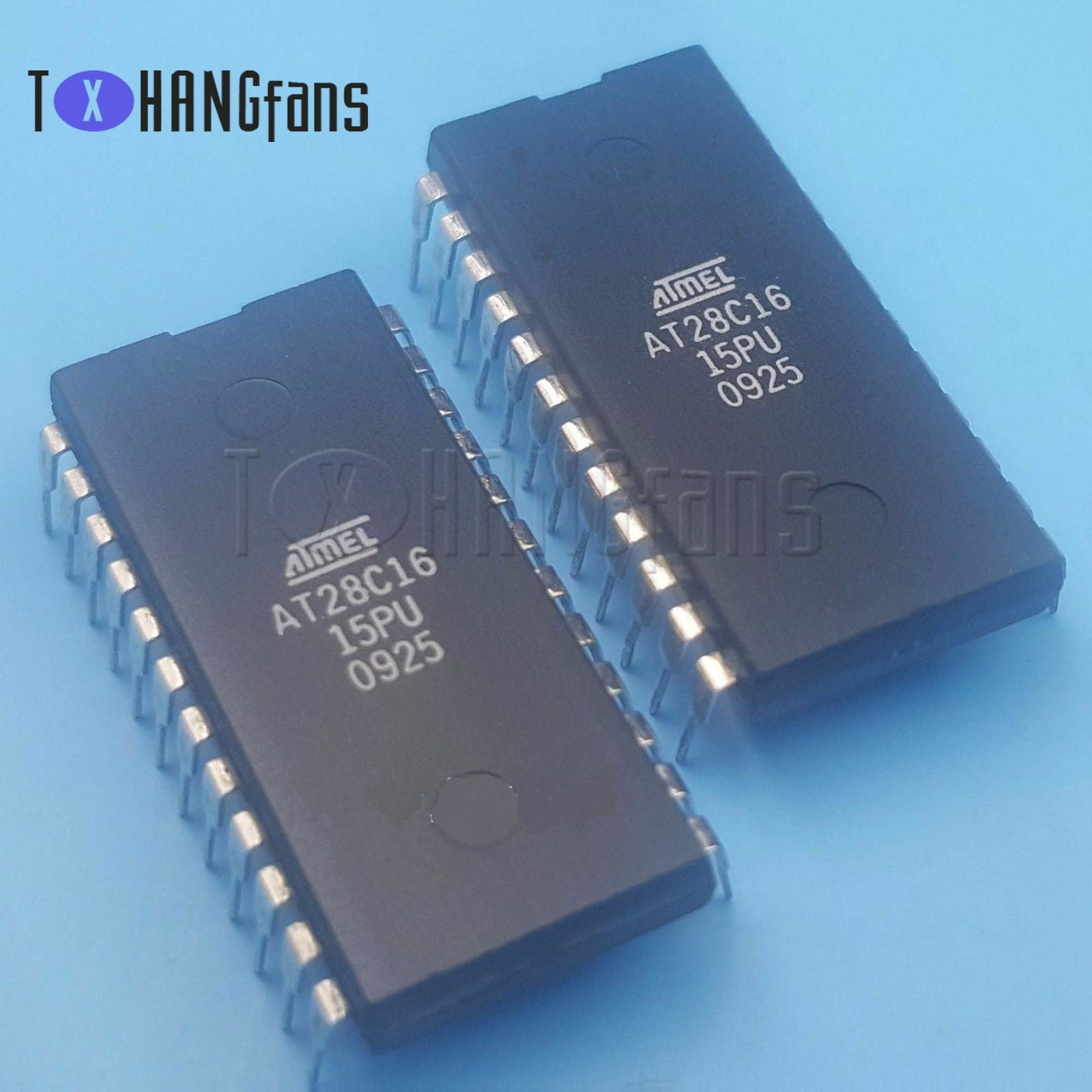 2PCS AT28C16-15PU CMOS Eeprom DIP-24 Atmel L49