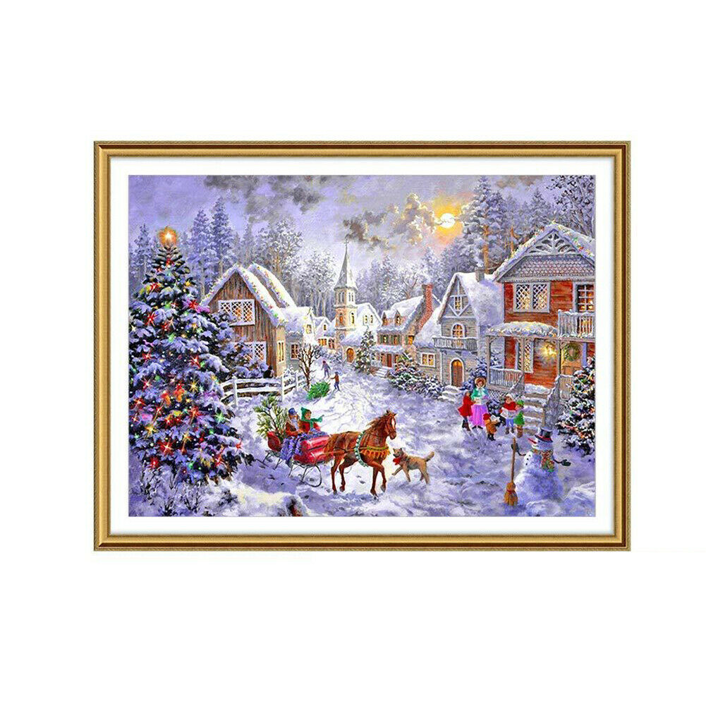 Reindeer Santa Claus 5D Full Drill Diamond Painting Embroidery Cross Stitch