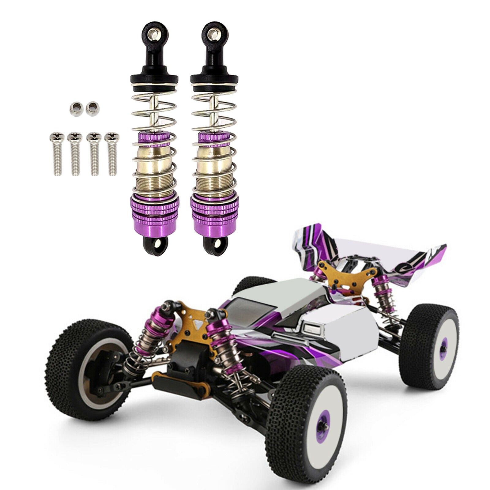 2 PCS RC Shock Absorber Spring for WLTOYS 124019 144001 1/12 1/14 RC Car
