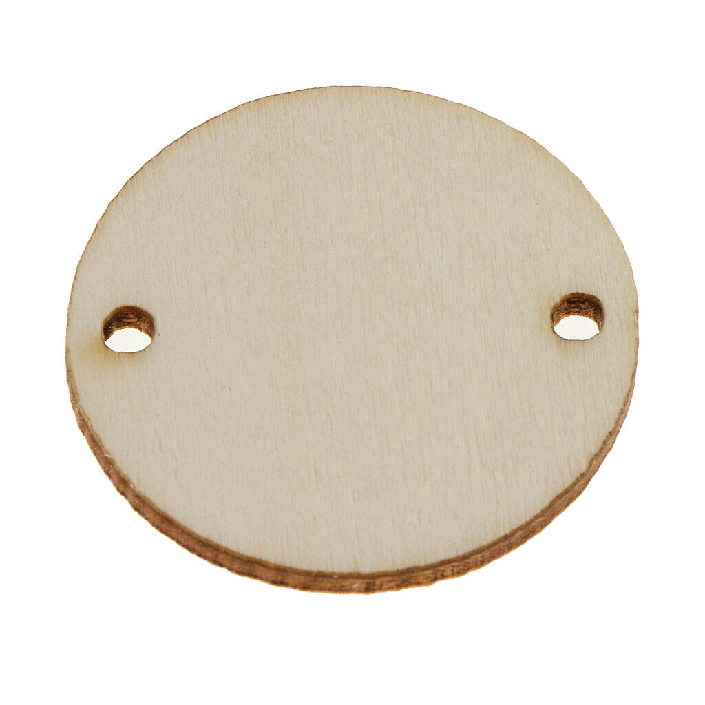 50   Pcs   Unfinished   Predrilled   Wood   Slices   DIY   Pendant   Round   Log