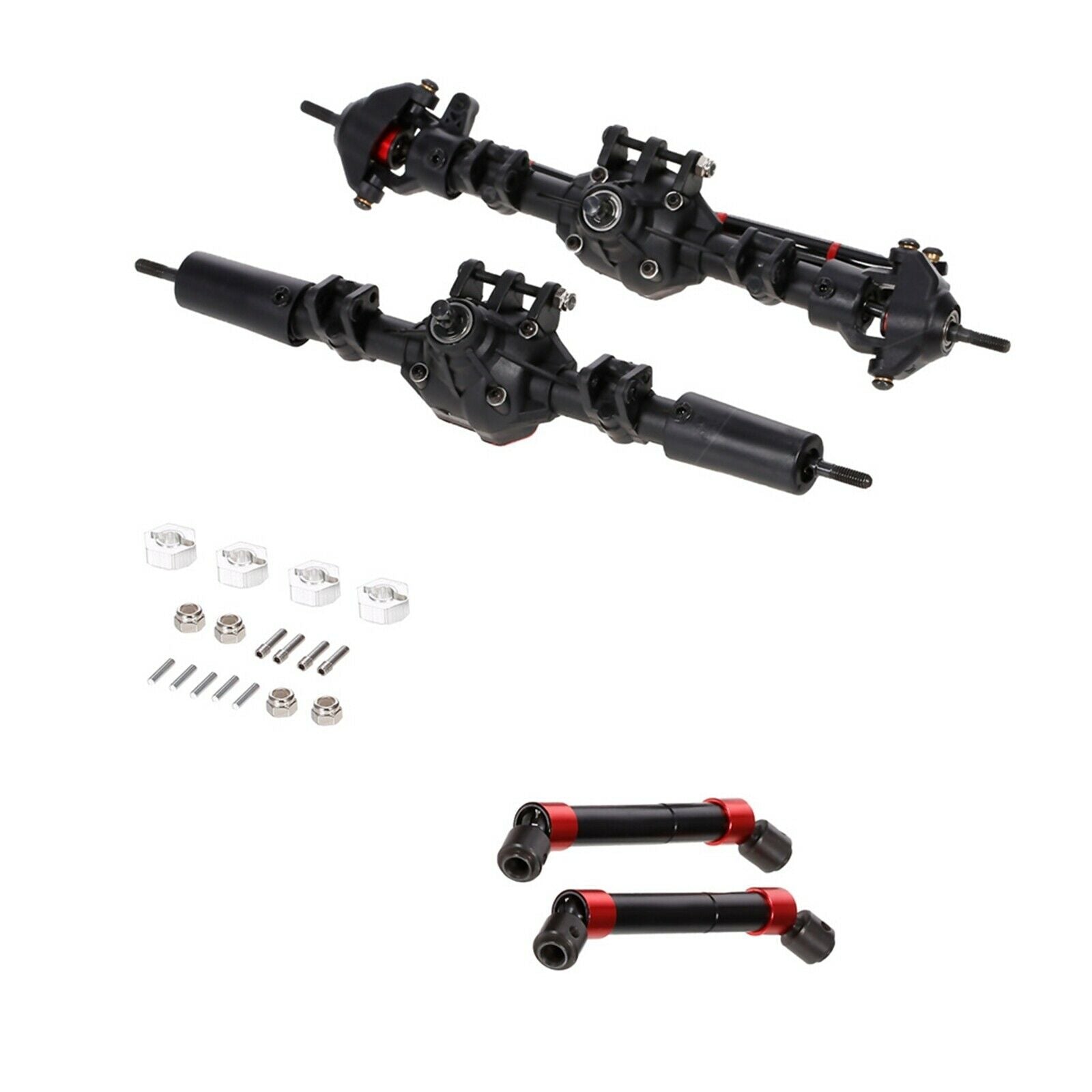 Upgrade RC Car Front/Rear Axle Set for Axial SCX10 Crawler Replacement Parts