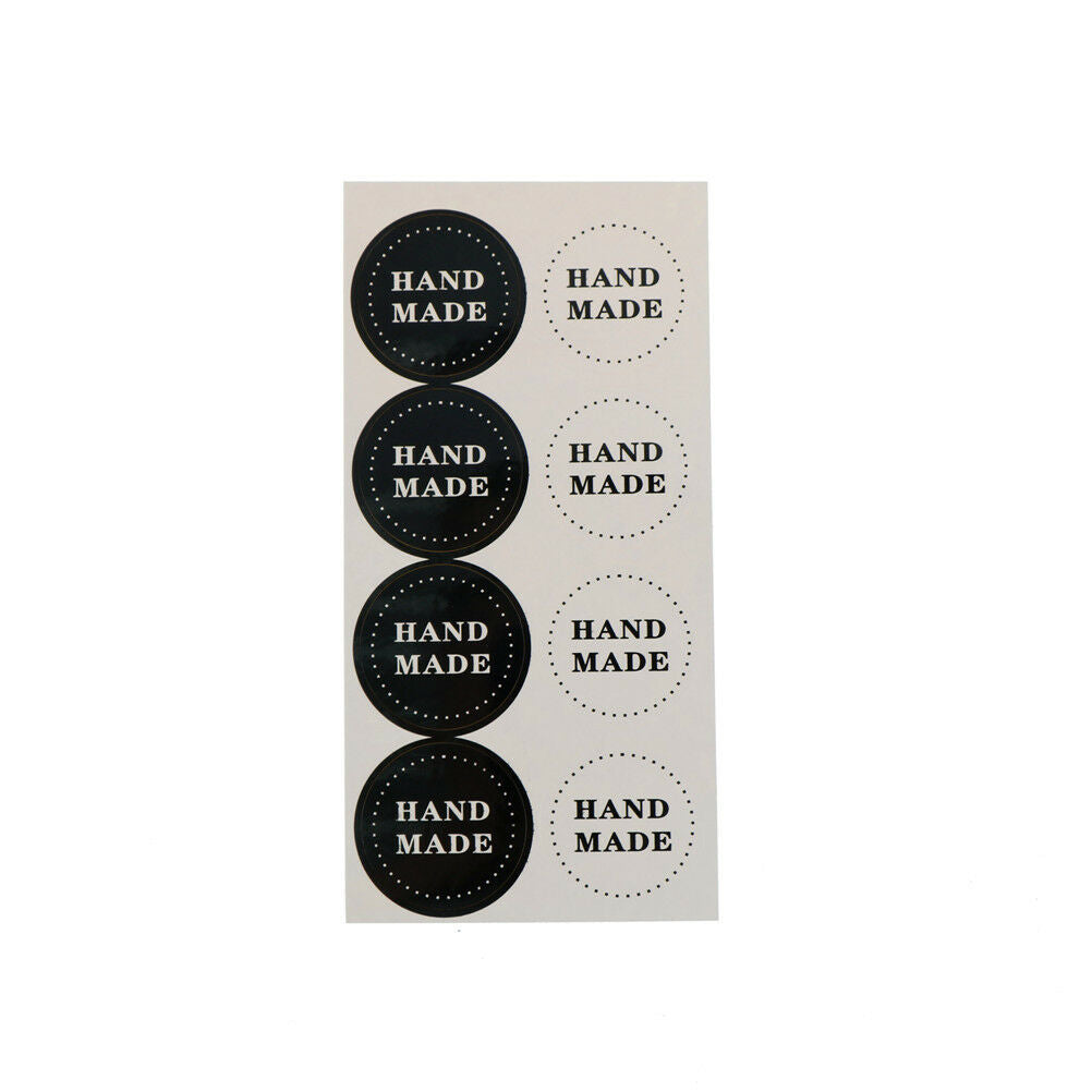 80pcs(10sheet) Black white Handmade Sealing Stickers Gift Box Labels Gift .l8