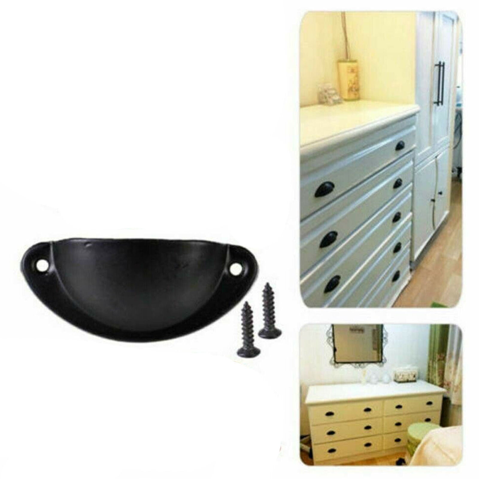 12 Pcs Kitchen Cupboard Door Cabinet Cup Drawer Furniture Shell Pull Handle