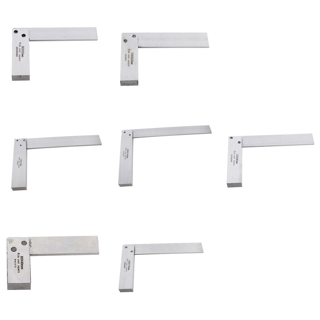 90 Deg Right Angle Steel Machinist Wide Seat Square Precision Woodworking DIY