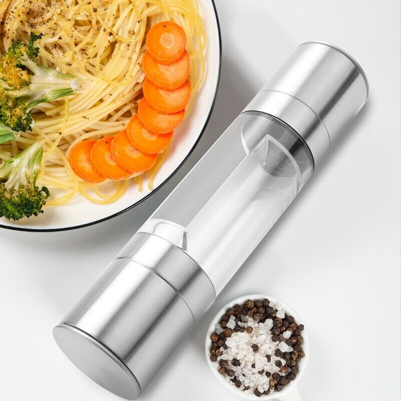 Stainless Steel Salt And Pepper Grinder 2 In 1 Manual Salt & Pepper Mill ShakeS6
