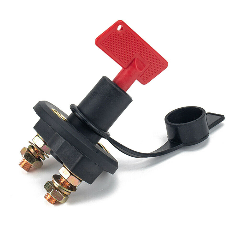 200A Car Battery Disconnect Kill Cut Off Switch + 2 Keys + Wire Lugs Set @