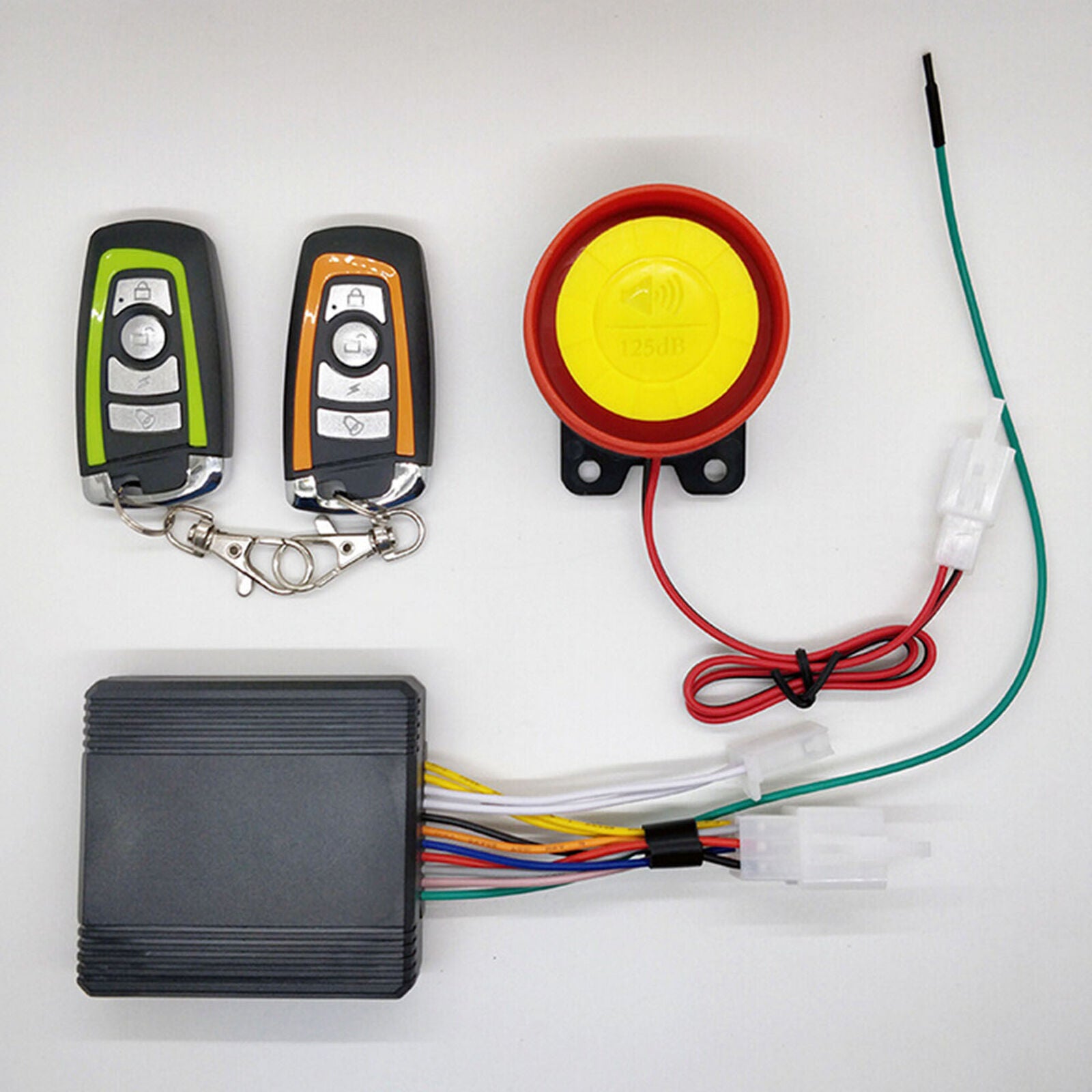 Motorcycle Scooter Security Alarm System Anti-theft Remote Control Engine Start