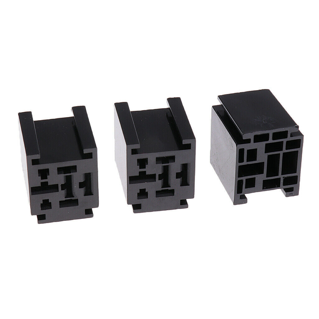 3 Pieces Automotive 80A 5 Pin Relay Socket Connector Holder With Terminals