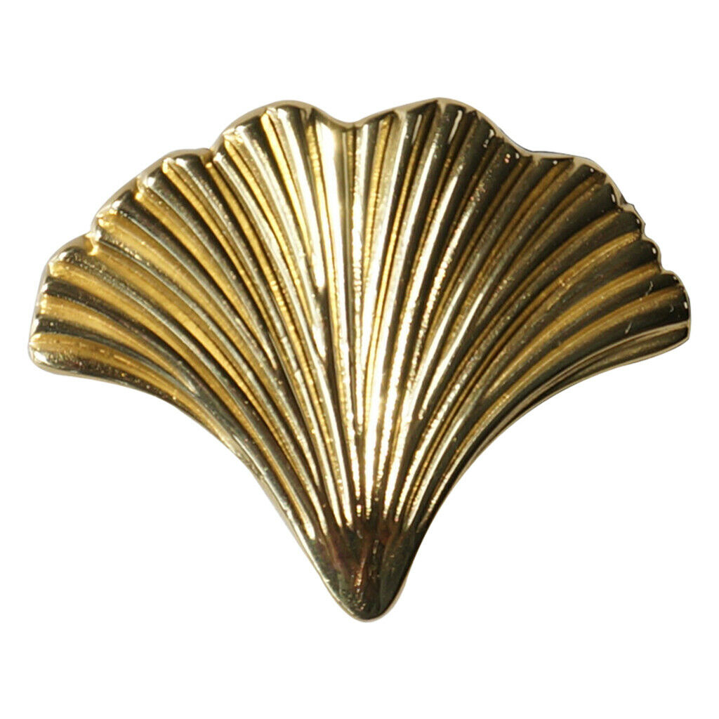 Ginkgo Leaf Shaped Handles Door Wardrobe Cabinet Drawer Pulls Knobs w/Screws