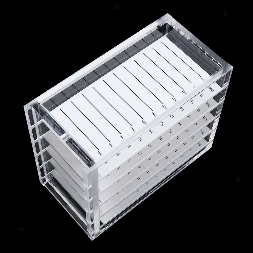 Acrylic 5-layer False Eyelash Storage Case Organizer Makeup Glue Pallet .