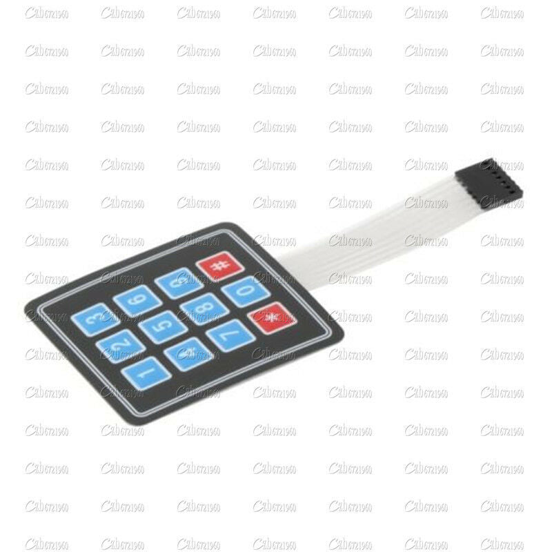 5Pcs Matrix Array 12 Key Membrane Switch Keypad Keyboard For Arduino AVR 4 x 3