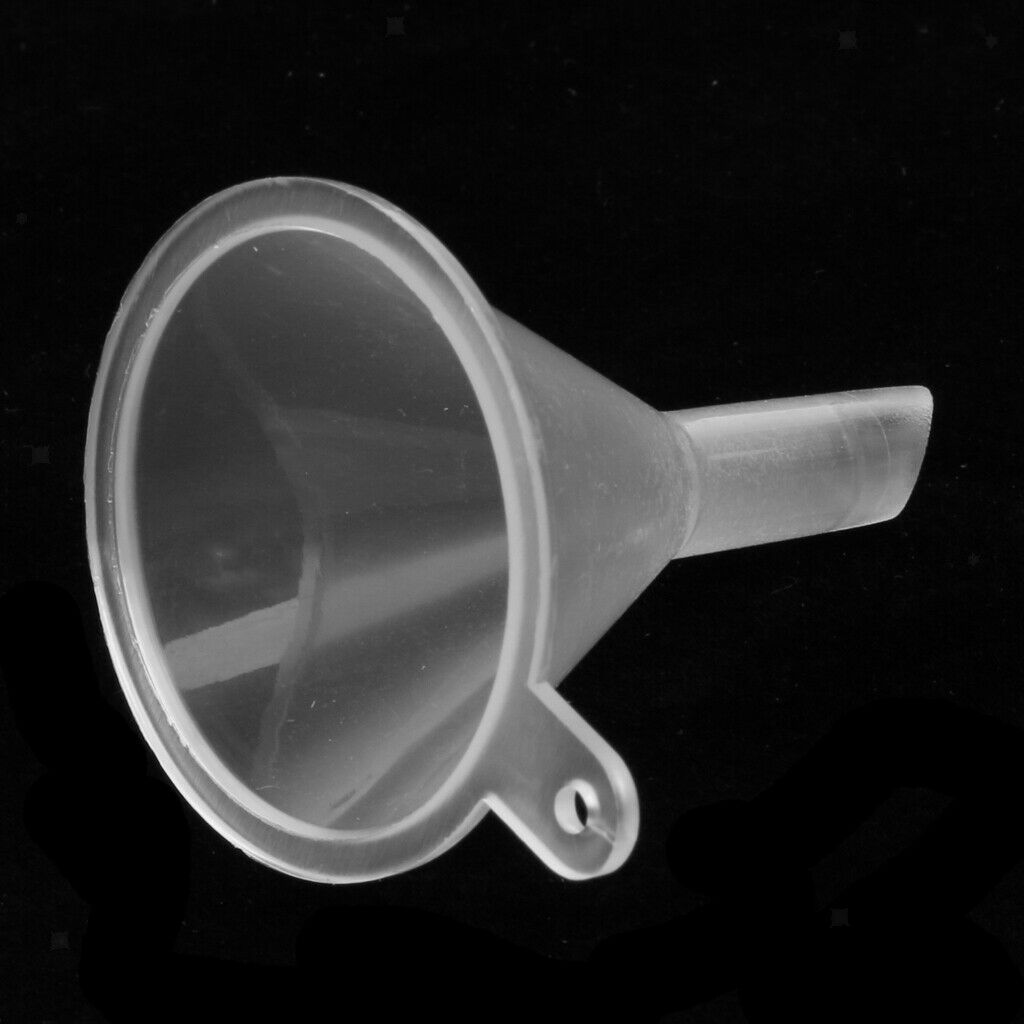 50x Clear Mini Funnels for Filling Transfer Small Perfume Essential Oil Bottles