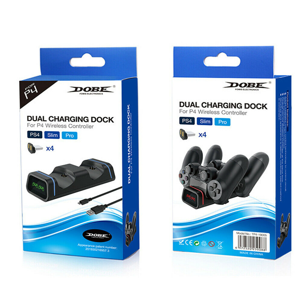 For PS4 Controller Charging Dock Dual Charger Stand with Status Display Screen