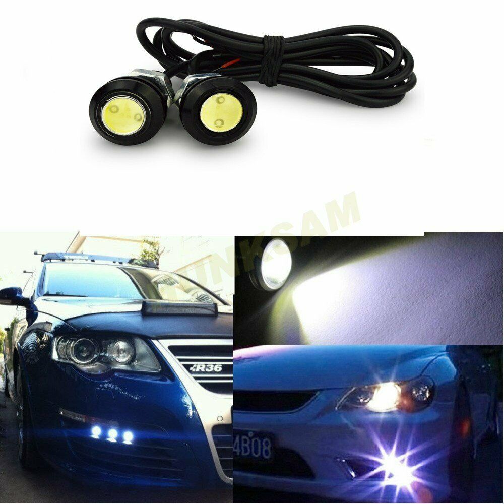 2x 12V Cars Universal Eagle Eye Light Daytime Running Fog Lamp Tail Backup Light
