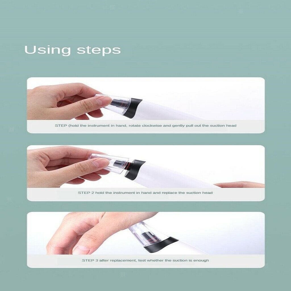 H3 Facial Pore Suction Spot Vacuum Cleaner Sucker Blackhead Zit Remover Tool