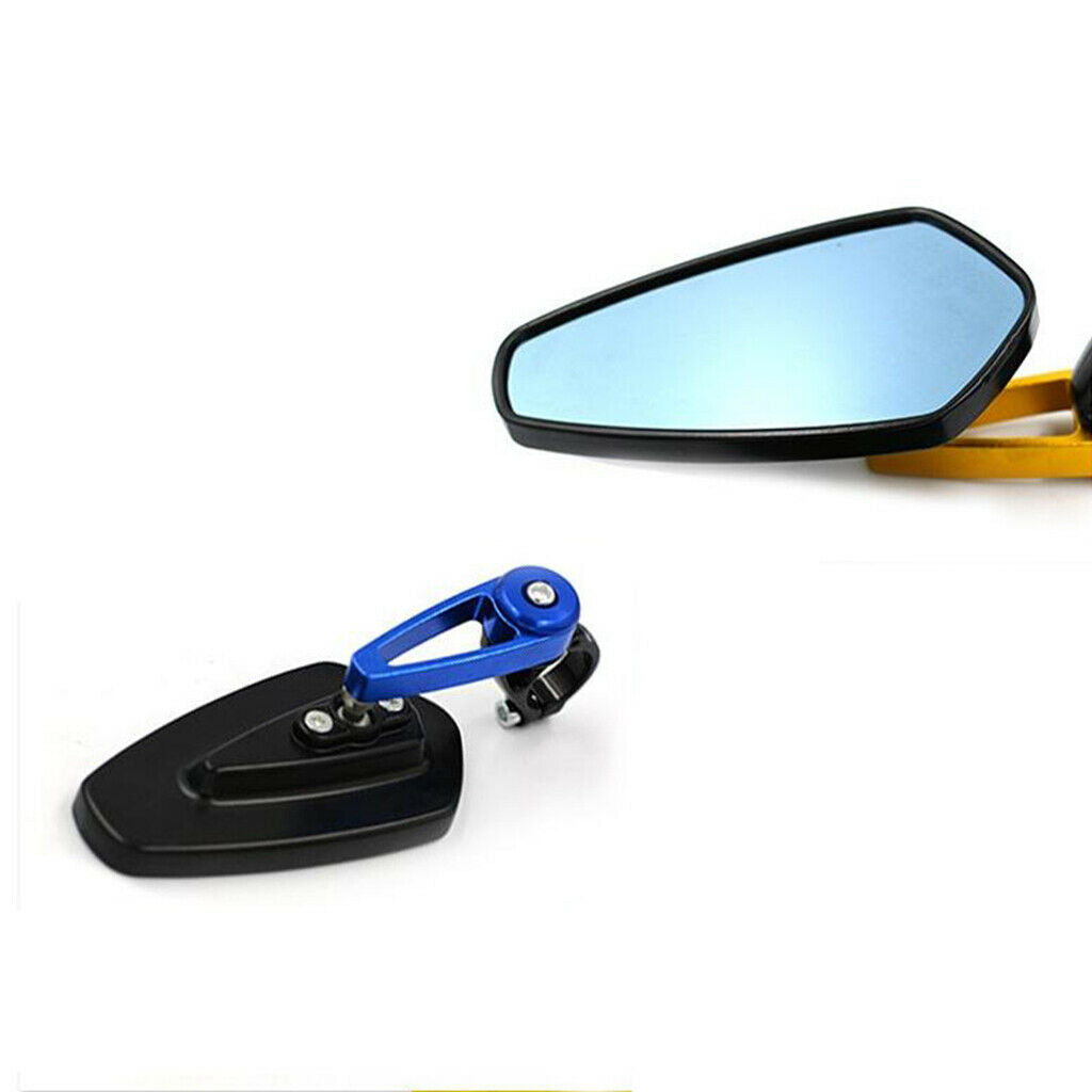 Yellow Motorcycle Rear View Mirrors Motorbike with Screws Universal Fit