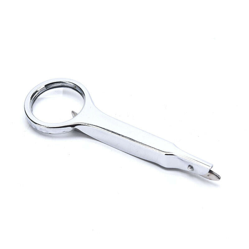 Portable 10X Magnifier Stainless Steel Magnifying Glass With Tweezer Loup.l8