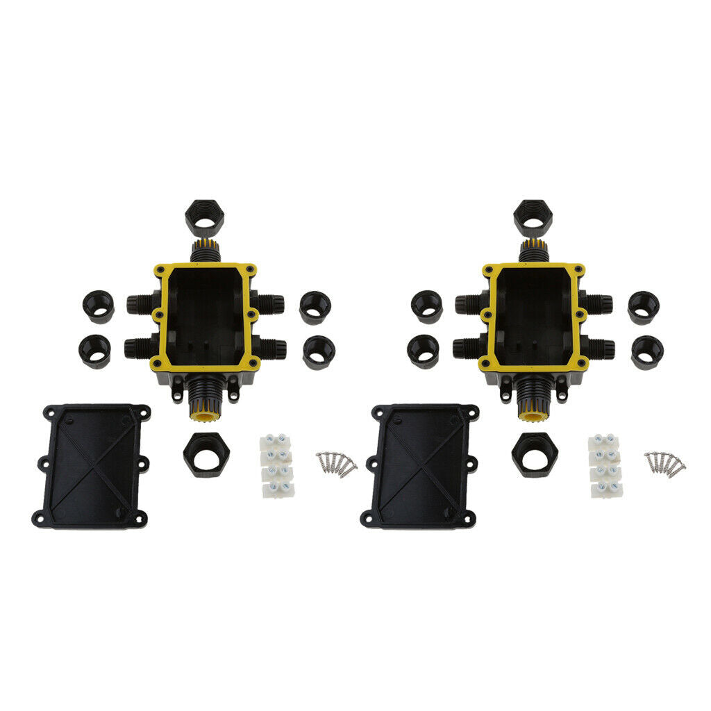 2Pieces G713 6Way Outdoor Waterproof IP68 Underground Cable Junction Box