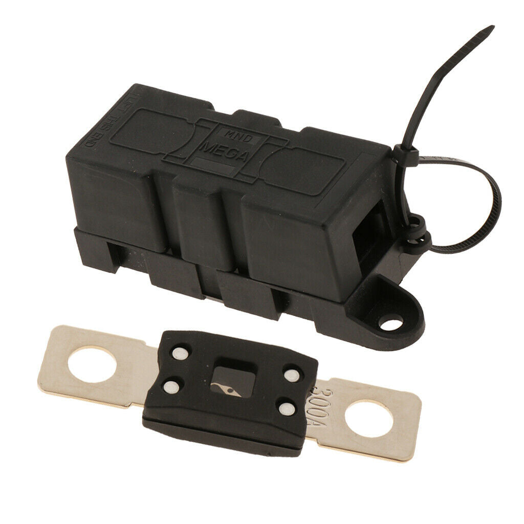 Down Mega Fuse 300A + Fuse Holder Box for Forklift, Marine, Truck, RV