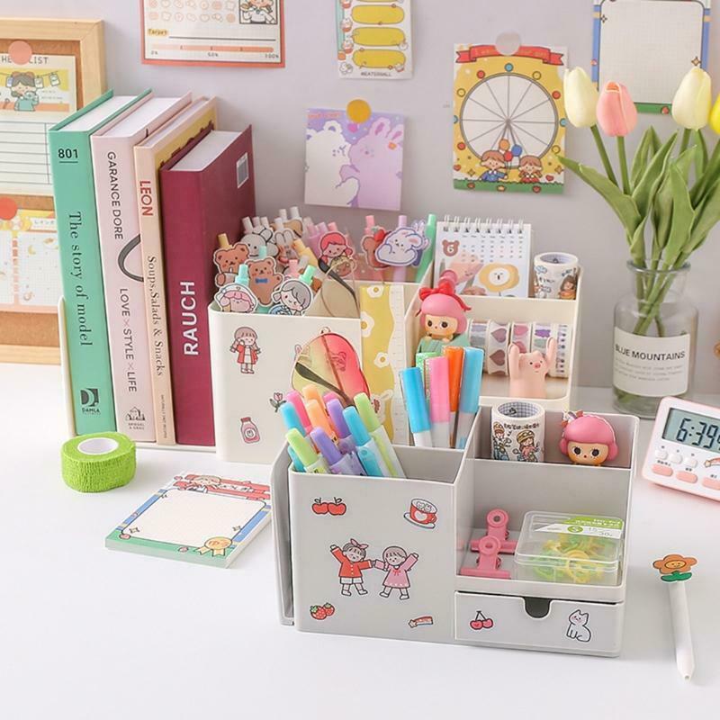 Mini Cartoon Cute Girls Paper Letter Stickers Pack of 4 Sheets Peel-Off Stickers