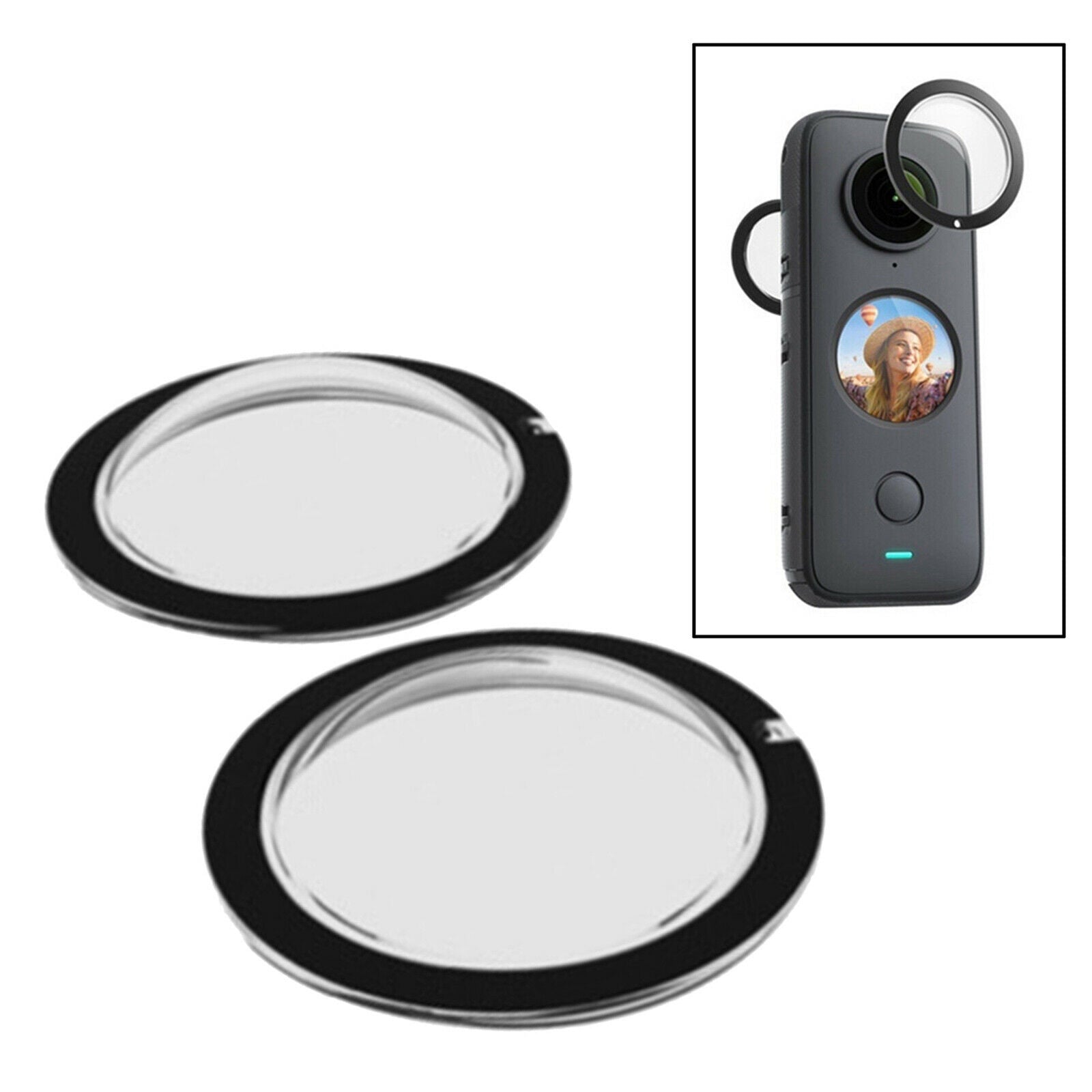 2pcs Lens Protective Cover Lens Protector Sticky Prying Tool Action Camera