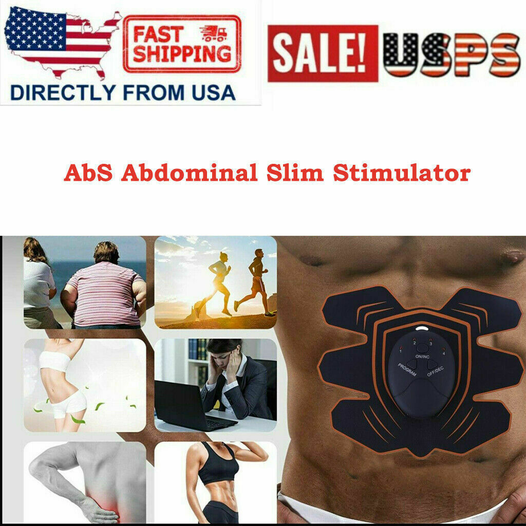 Men Abdominal Muscle Toner ABS Toning Belt Simulation  Burner Body Shaper