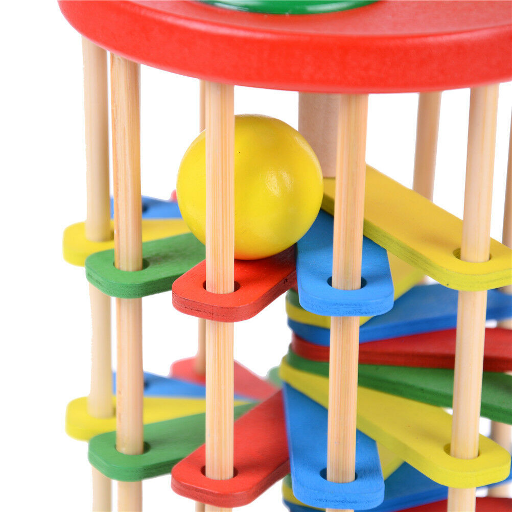Pound And Roll Wooden Tower With Hammer Knock The Ball Roll Off Ladder KidsTBDA