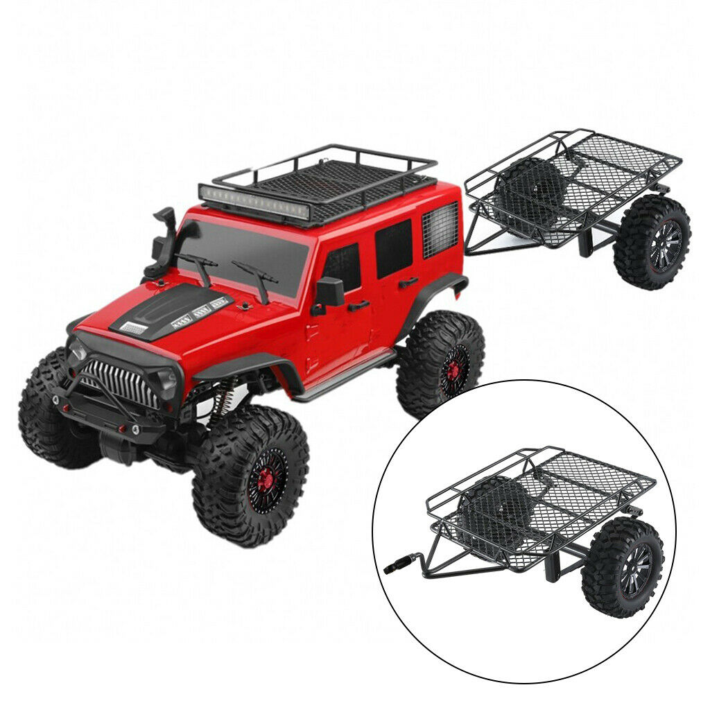 Trailer Car for SCX10 SCX10 III 4WD D90 CC01 Crawler DIY Upgrade Parts
