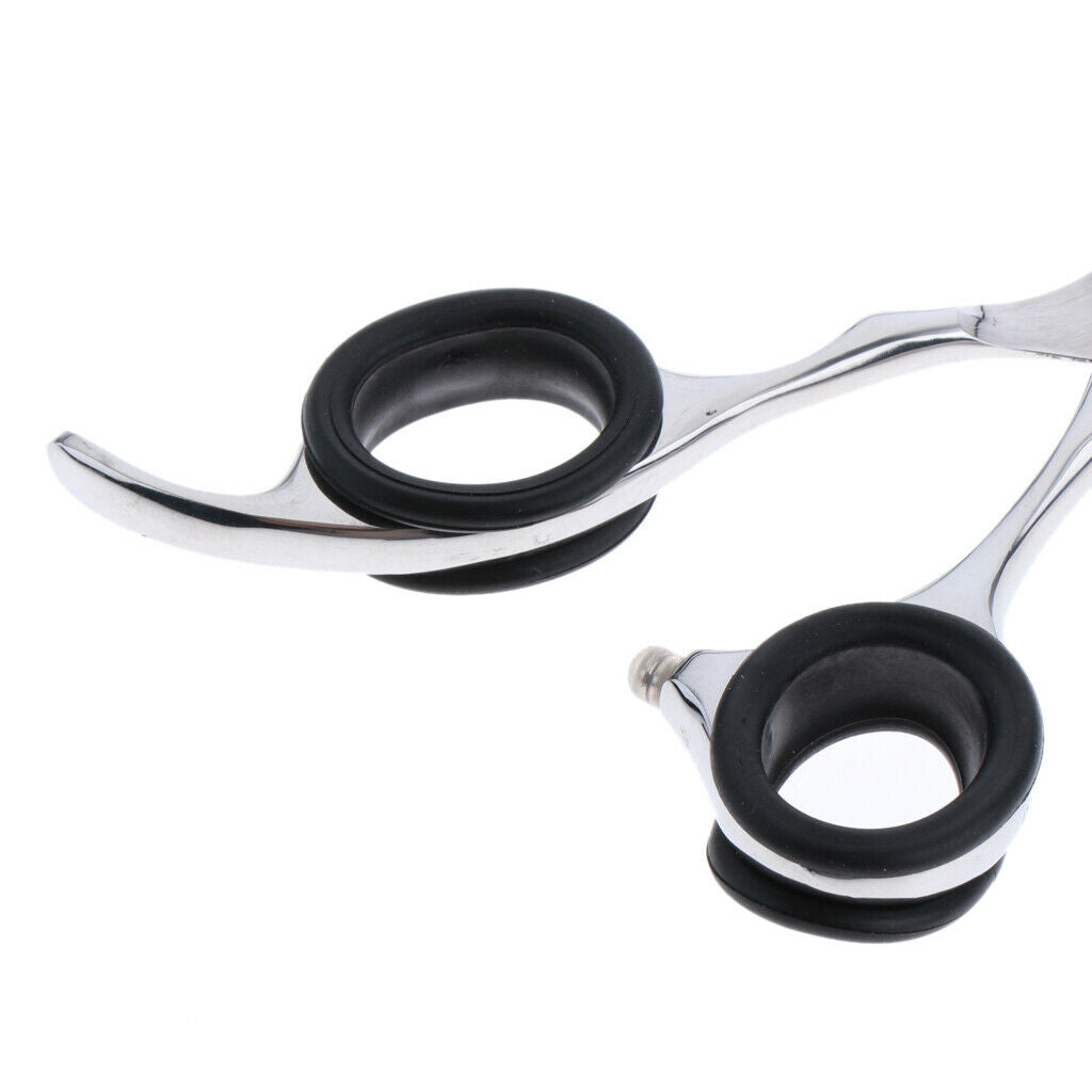 10x Barber Hairdressing Shears Scissors Finger Ring Grips Inserts Black