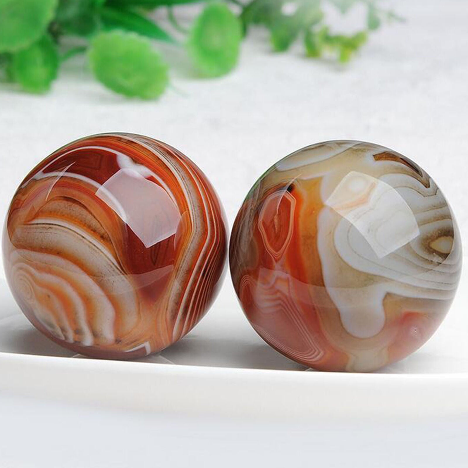 1pc Quartz Crystal Silk agate Sphere Ball lace agate ball Healing 50g+
