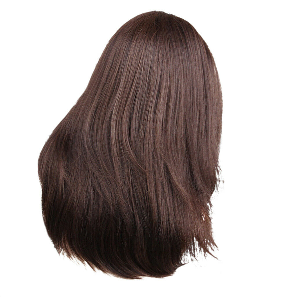 20" Layered Charming Long Brown Hair Synthetic Wig Women's Party Fashion Wigs