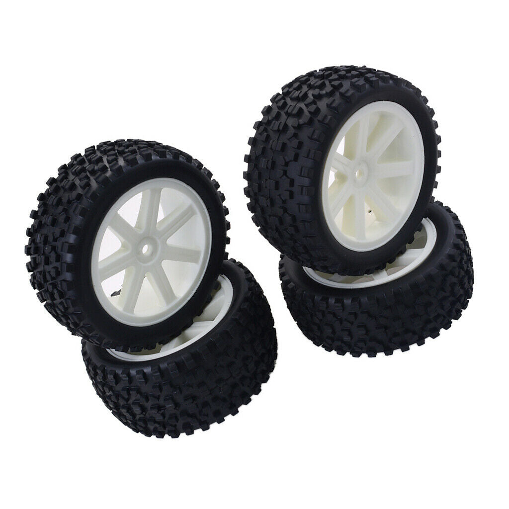 1/10 Buggy On-Road rim and tire set for Redcat, HSP, HPI RC Car White