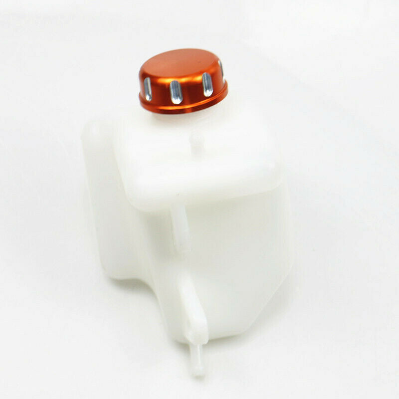 Orange Lid ABS Plastic Coolant Reservoir Tank Radiator For Kawasaki KLX250 08-15
