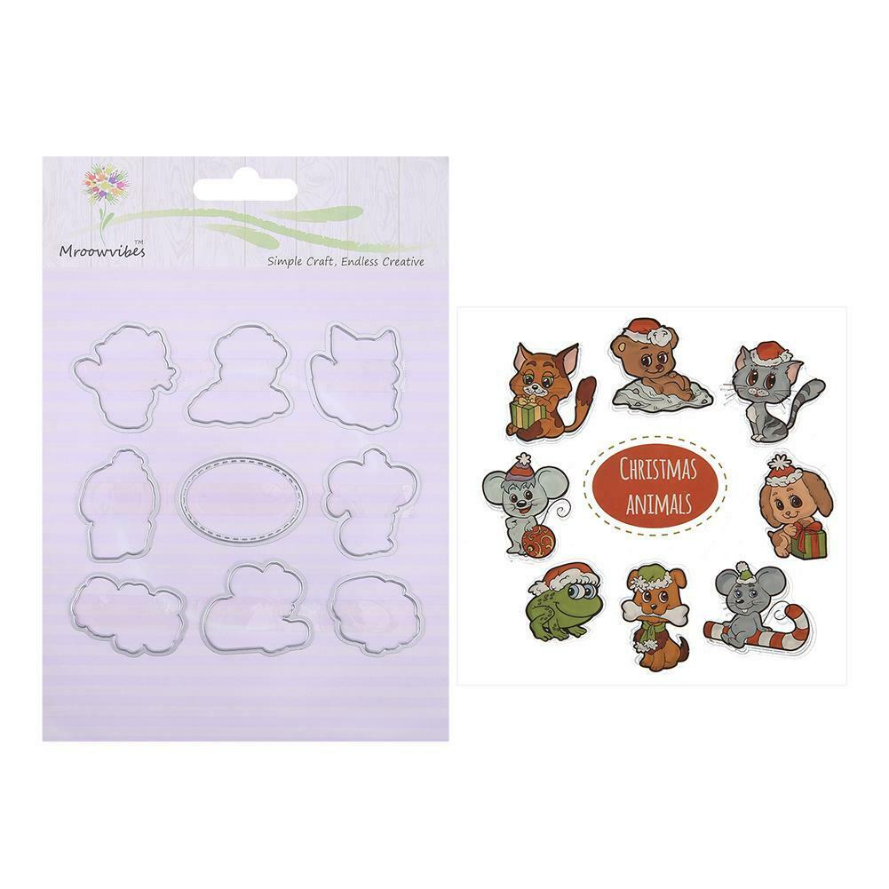 Xmas Animals Metal Cutting Dies Stencil Scrapbooking Embossing Paper Cards @