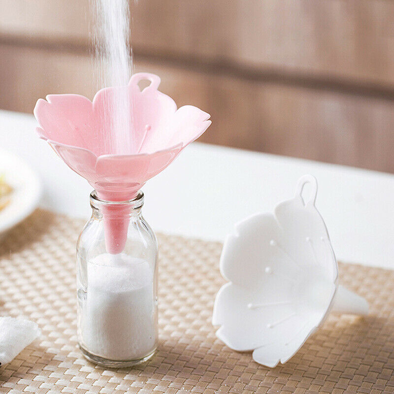 2pcs/set Kitchen Cherry Blossom Style Funnels Oil Condiments Liquid Dispe.l8