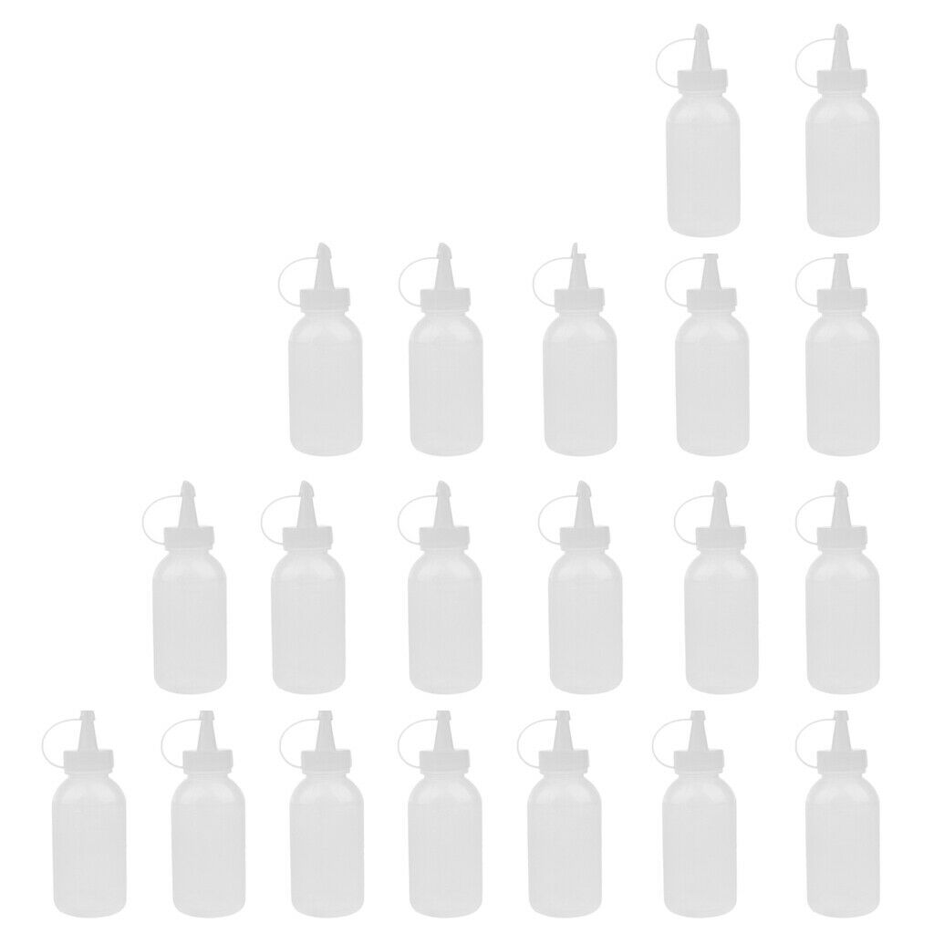20 x 100ml Glue Applicator Bottle Clears Bottles with   Craft DIY Quilling