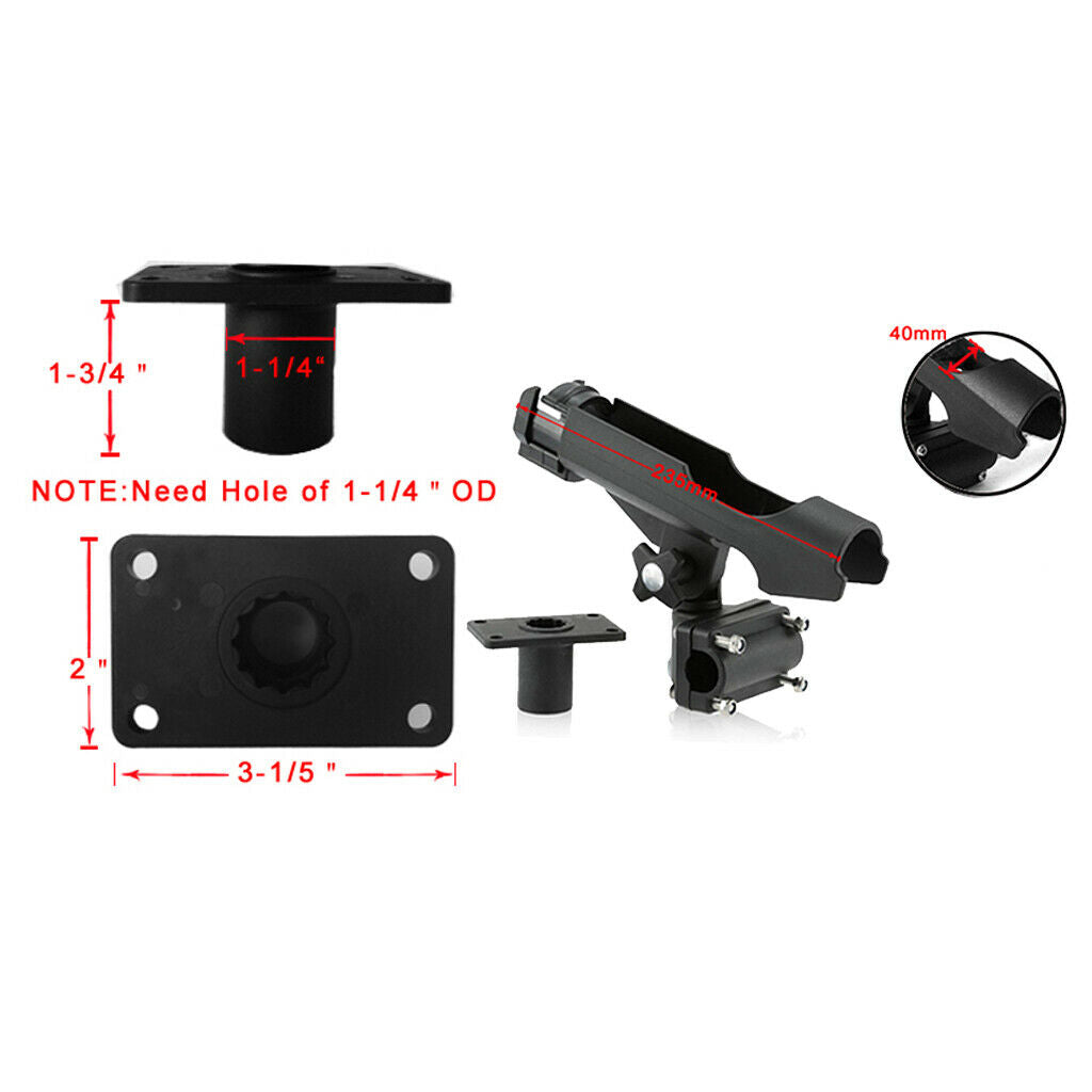 Fishing Rod rack Holders Adjustable Removable 360 Kayak Tools Pole Bracket