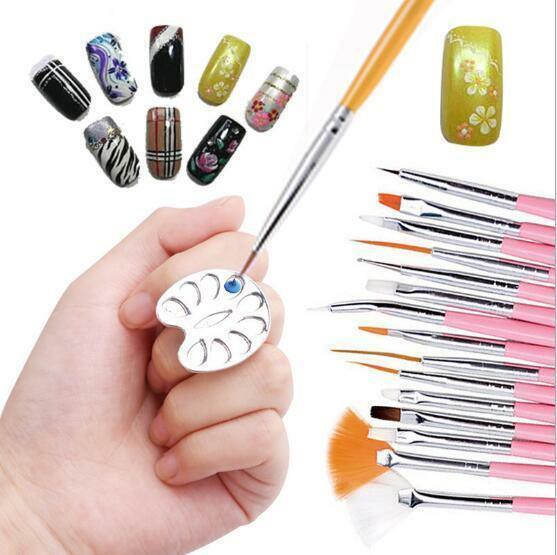 Mini stainless steel  Ring Palette Nail Plate Finger Ring Mixing Color Palette