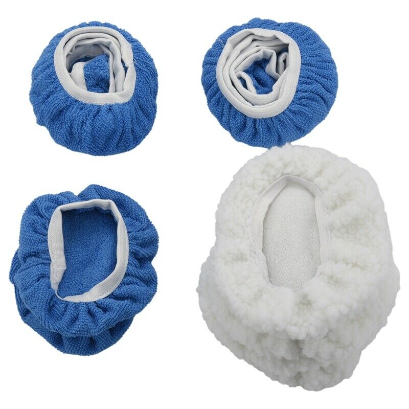 16 Packs Car Polisher Pad Bonnet Set(5 To 6 Inches) Including 12 Packs MicrofiG2