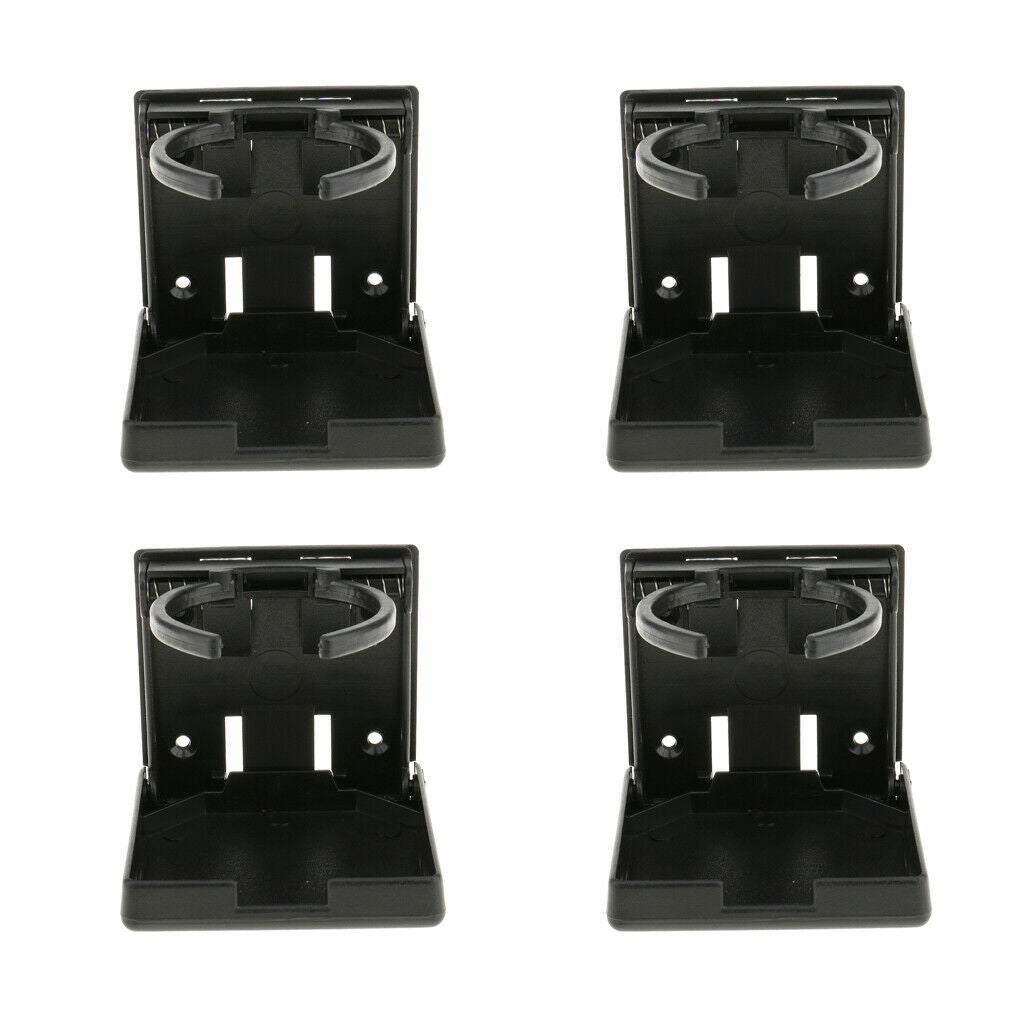 4pcs Collapsible and Adjustable Drink Holder - Black