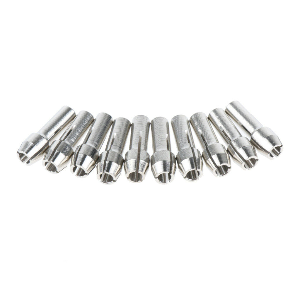 10 Pieces Mini Drill Bit Collet Chuck 2.35mm, Rotary Tool, Stainless Steel