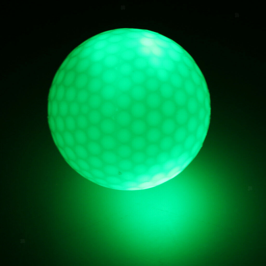 3x Night Golf Balls Green LED Golf Balls Perfect For Night Golf And