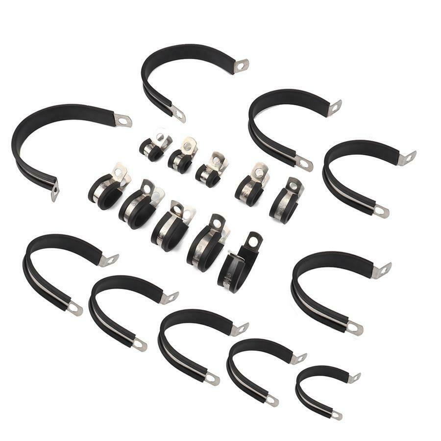 40Pcs Cable Clamps Stainless Steel Cushion Insulated Clamp 1inch Universal