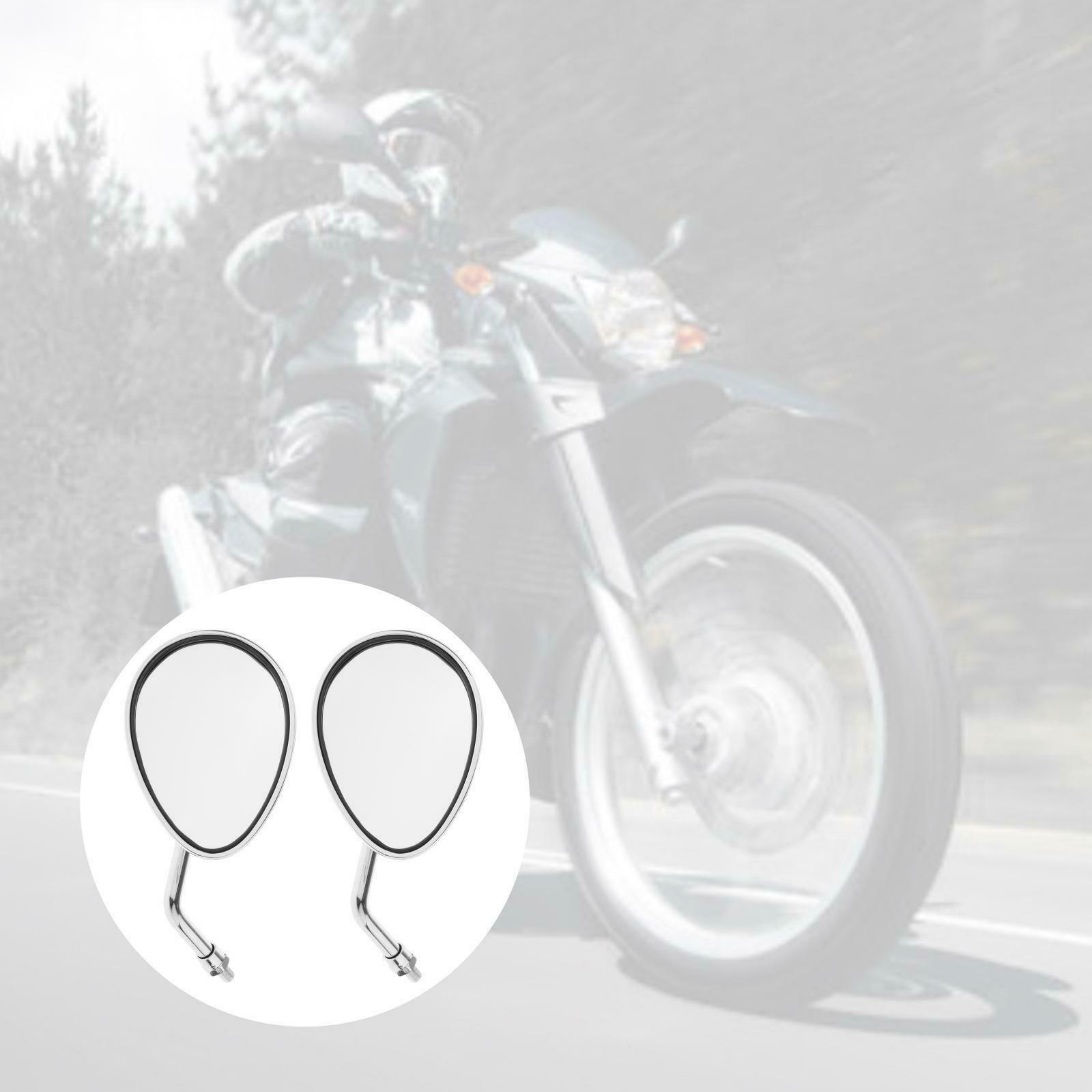 Universal 10mm Chrome Rear View Mirror Bar End Motorcycle Mirrors 2014-19